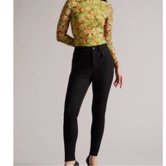 Ted Baker Pants - NWT *FIRM* TED BAKER BLACK PANAL TROUSERS WITH ZIPPER ANKLES SZ US 2 OR TED SZ 0